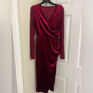 Midi dress burgundy